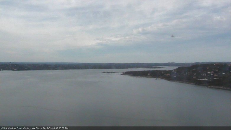 Lake Travis webcam, January 8, 2019 1:40 PM CT