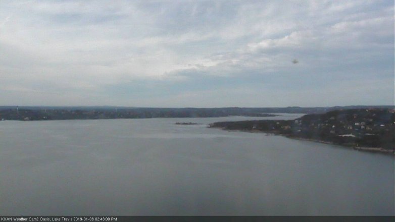Lake Travis webcam, January 8, 2019 1:45 PM CT
