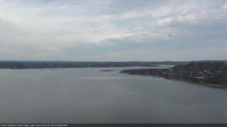 Lake Travis webcam, January 8, 2019 1:50 PM CT