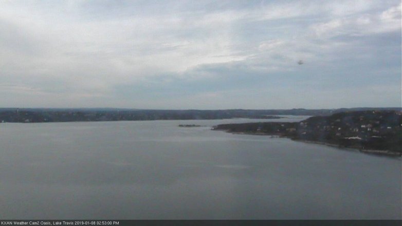 Lake Travis webcam, January 8, 2019 1:55 PM CT
