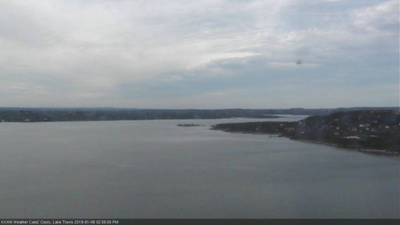 Lake Travis webcam, January 8, 2019 2:00 PM CT