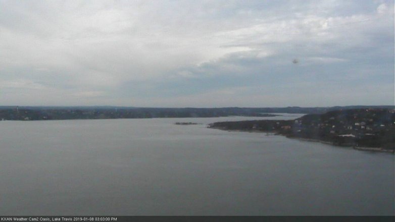 Lake Travis webcam, January 8, 2019 2:05 PM CT