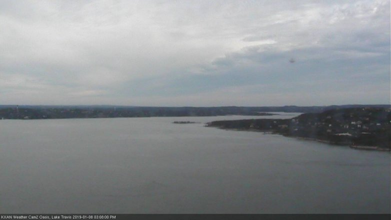 Lake Travis webcam, January 8, 2019 2:10 PM CT