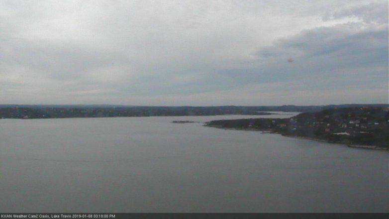 Lake Travis webcam, January 8, 2019 2:20 PM CT