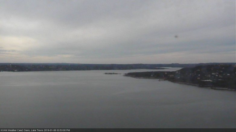 Lake Travis webcam, January 8, 2019 2:55 PM CT