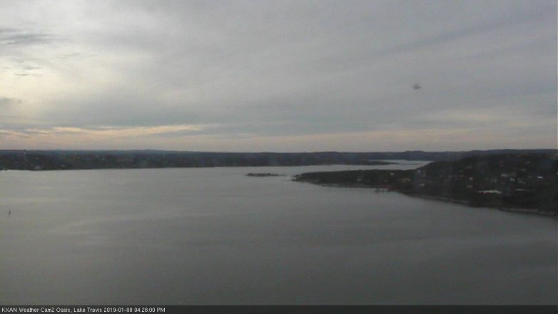 Lake Travis webcam, January 8, 2019 3:30 PM CT