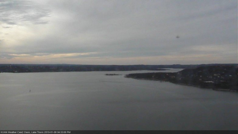 Lake Travis webcam, January 8, 2019 3:35 PM CT
