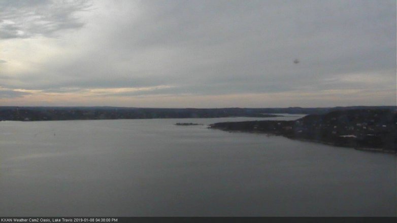 Lake Travis webcam, January 8, 2019 3:40 PM CT
