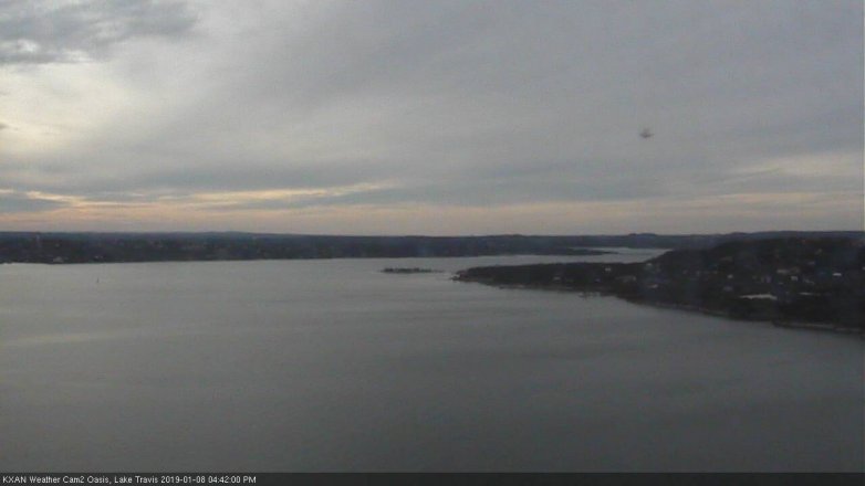 Lake Travis webcam, January 8, 2019 3:45 PM CT