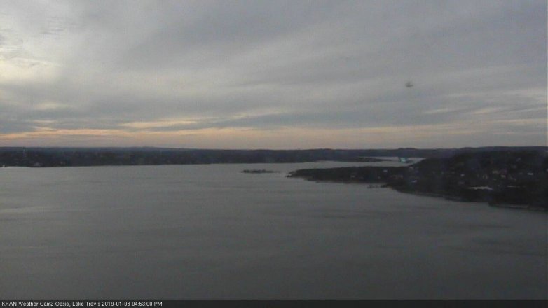 Lake Travis webcam, January 8, 2019 3:55 PM CT