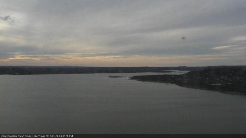 Lake Travis webcam, January 8, 2019 4:05 PM CT