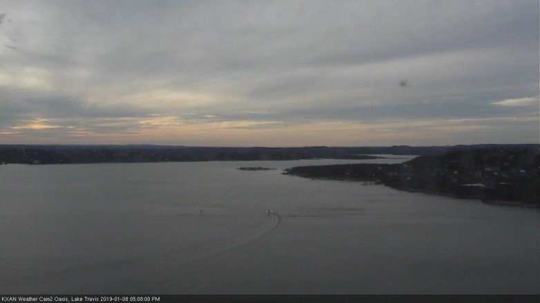 Lake Travis webcam, January 8, 2019 4:10 PM CT