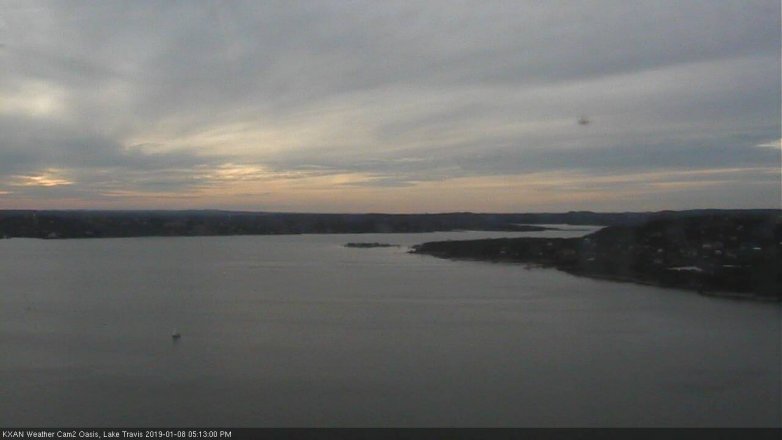 Lake Travis webcam, January 8, 2019 4:15 PM CT