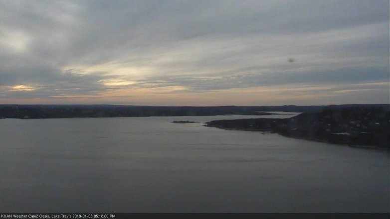 Lake Travis webcam, January 8, 2019 4:20 PM CT
