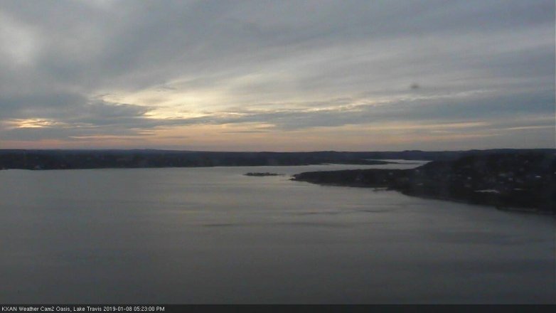 Lake Travis webcam, January 8, 2019 4:25 PM CT