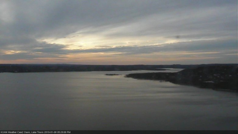 Lake Travis webcam, January 8, 2019 4:30 PM CT
