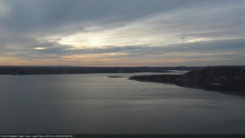 Lake Travis webcam, January 8, 2019 4:35 PM CT