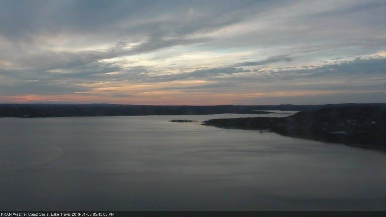 Lake Travis webcam, January 8, 2019 4:45 PM CT