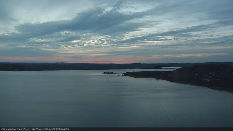 Lake Travis webcam, January 8, 2019 4:55 PM CT
