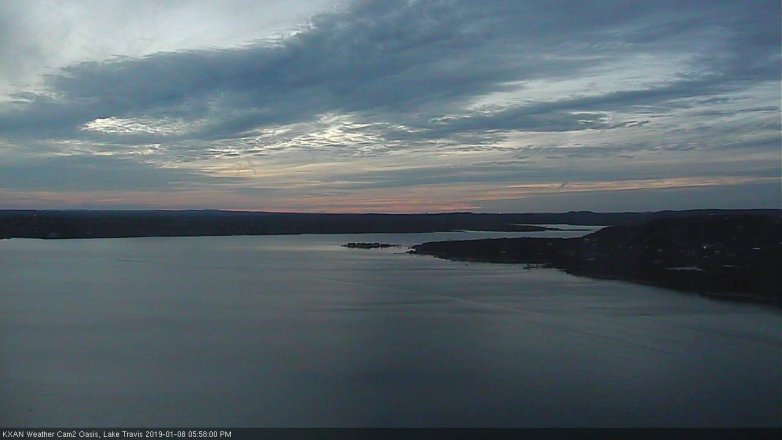 Lake Travis webcam, January 8, 2019 5:00 PM CT
