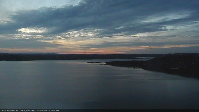 Lake Travis webcam, January 8, 2019 5:05 PM CT