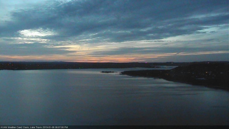 Lake Travis webcam, January 8, 2019 5:10 PM CT