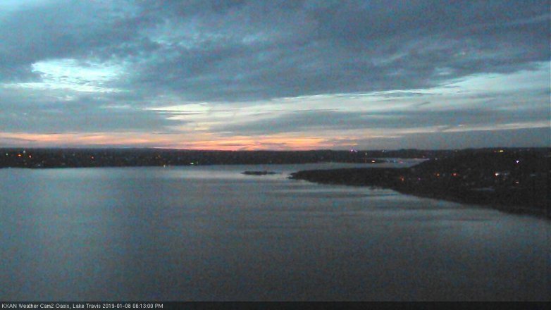 Lake Travis webcam, January 8, 2019 5:15 PM CT