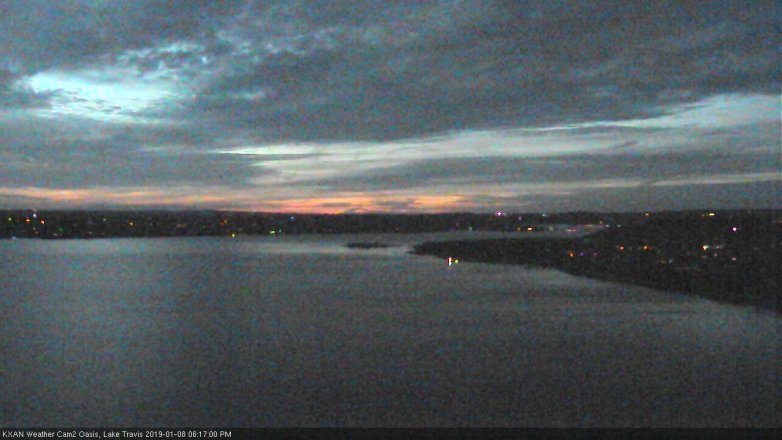 Lake Travis webcam, January 8, 2019 5:20 PM CT