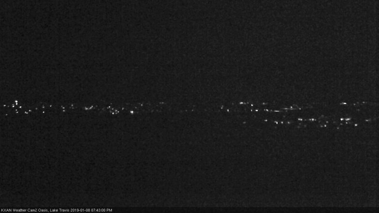 Lake Travis webcam, January 8, 2019 6:45 PM CT