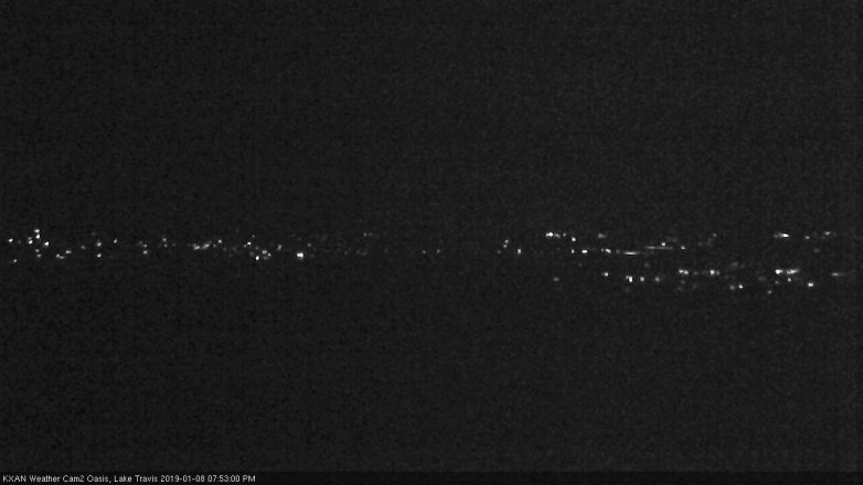 Lake Travis webcam, January 8, 2019 6:55 PM CT