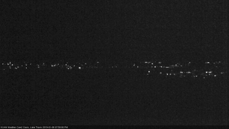 Lake Travis webcam, January 8, 2019 7:00 PM CT