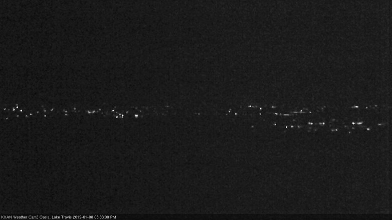 Lake Travis webcam, January 8, 2019 7:35 PM CT