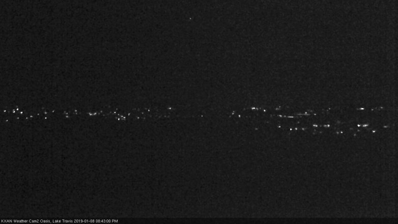 Lake Travis webcam, January 8, 2019 7:45 PM CT