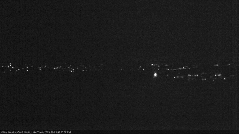 Lake Travis webcam, January 8, 2019 8:10 PM CT