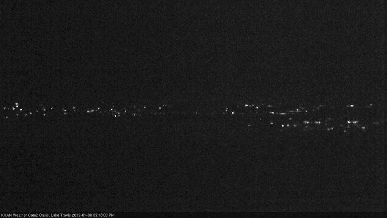 Lake Travis webcam, January 8, 2019 8:15 PM CT
