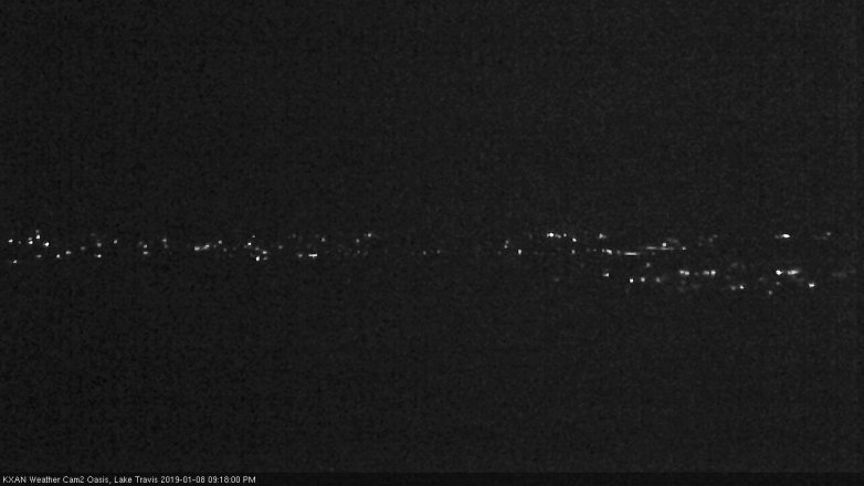 Lake Travis webcam, January 8, 2019 8:20 PM CT