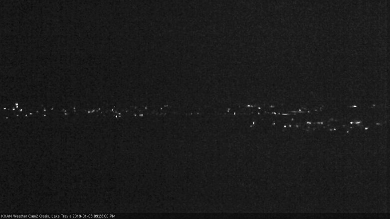 Lake Travis webcam, January 8, 2019 8:25 PM CT