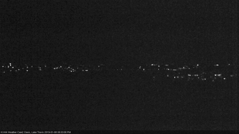 Lake Travis webcam, January 8, 2019 8:35 PM CT
