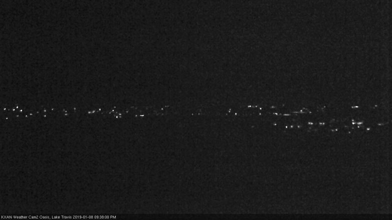 Lake Travis webcam, January 8, 2019 8:40 PM CT