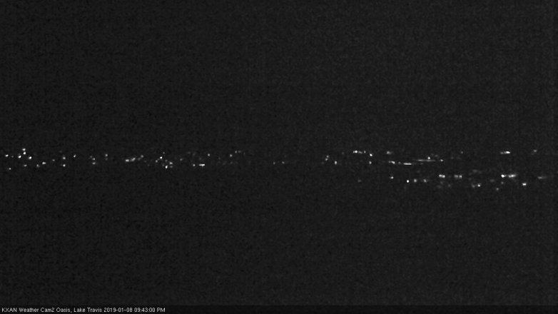 Lake Travis webcam, January 8, 2019 8:45 PM CT