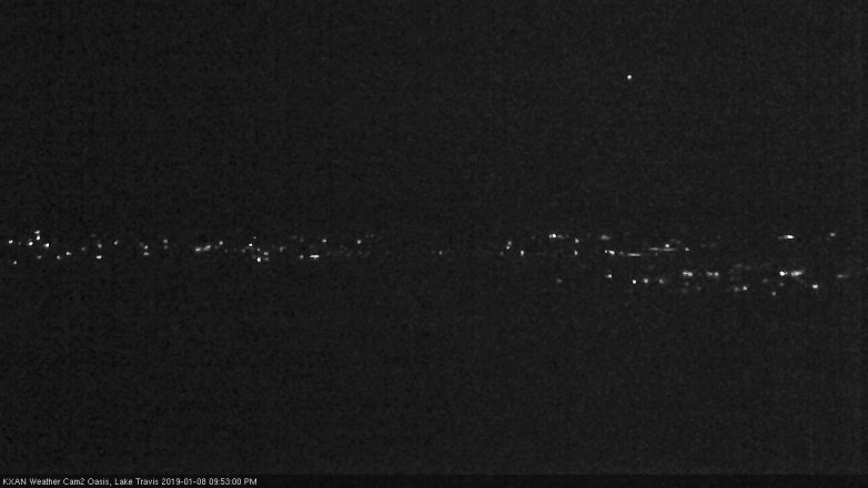 Lake Travis webcam, January 8, 2019 8:55 PM CT