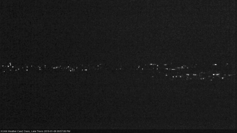 Lake Travis webcam, January 8, 2019 9:00 PM CT
