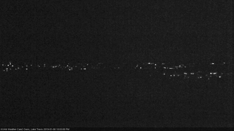 Lake Travis webcam, January 8, 2019 9:05 PM CT