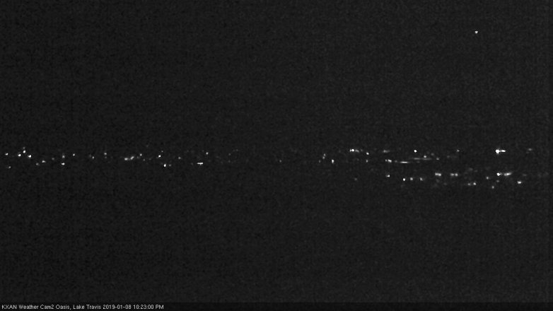 Lake Travis webcam, January 8, 2019 9:25 PM CT