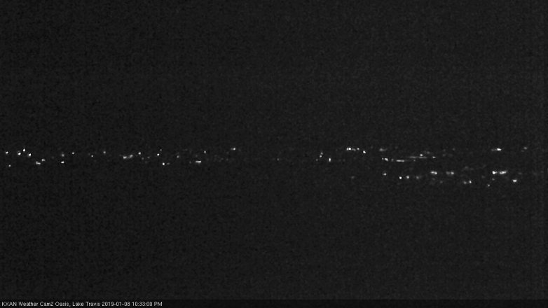 Lake Travis webcam, January 8, 2019 9:35 PM CT