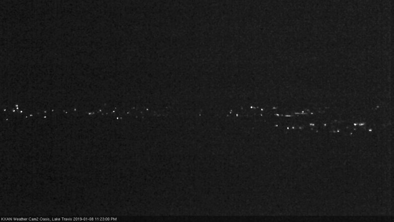 Lake Travis webcam, January 8, 2019 10:25 PM CT