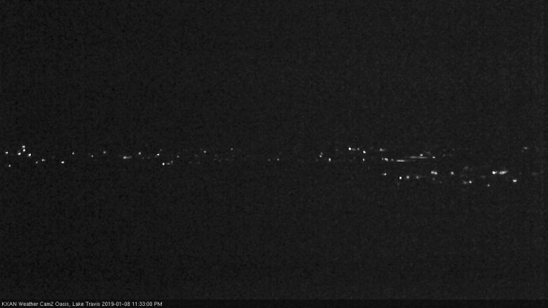 Lake Travis webcam, January 8, 2019 10:35 PM CT