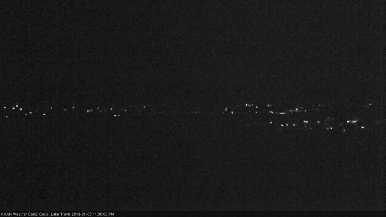 Lake Travis webcam, January 8, 2019 10:40 PM CT