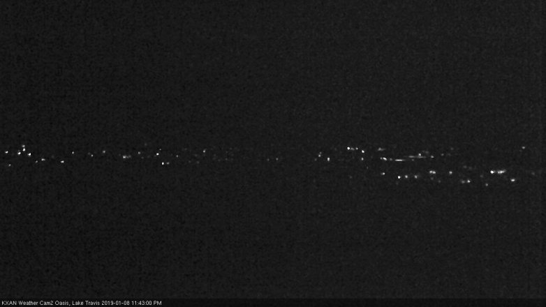 Lake Travis webcam, January 8, 2019 10:45 PM CT