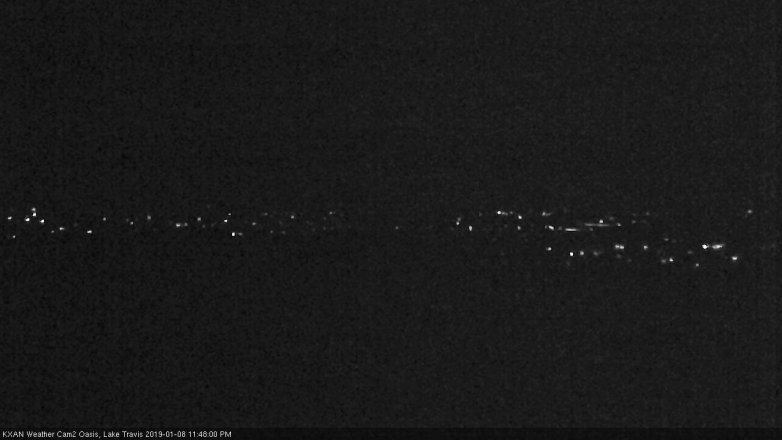 Lake Travis webcam, January 8, 2019 10:50 PM CT